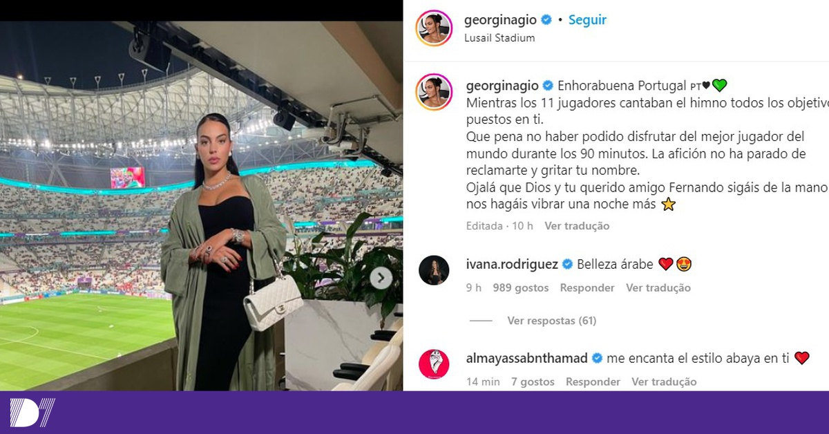 Georgina Queria Mais Ronaldo Deseja Sorte A Portugal D