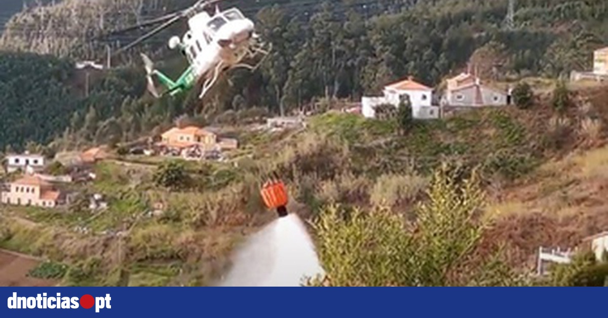 Bombeiros e helicóptero mobilizados para incêndio no Arco da Calheta