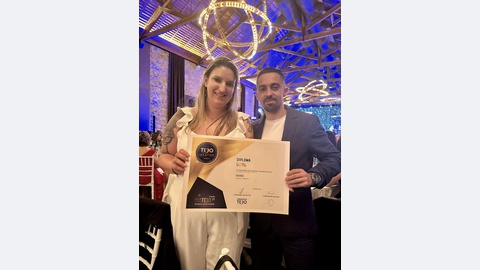 Representantes do restaurante Taxiko na gala do passado dia 21 de Junho.