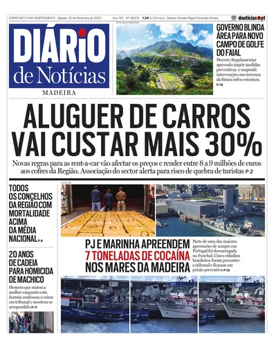 Edição do dia 22 Novembro 2025 da pubicação Diário de Notícias