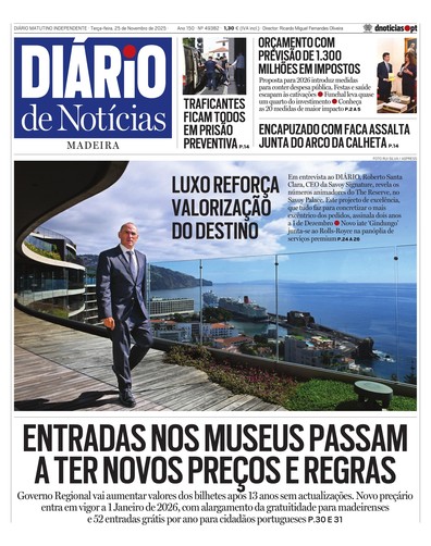Edição do dia 25 Novembro 2025 da pubicação Diário de Notícias