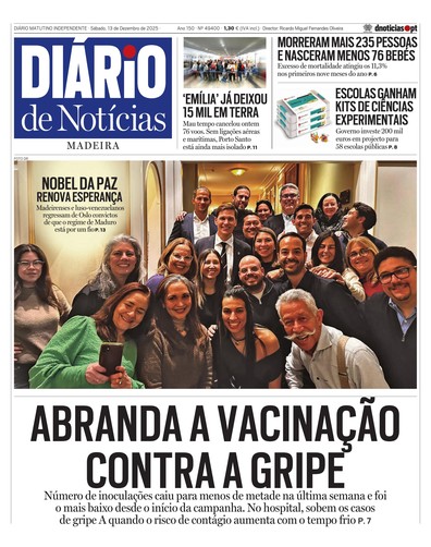 Edição do dia 13 Dezembro 2025 da pubicação Diário de Notícias