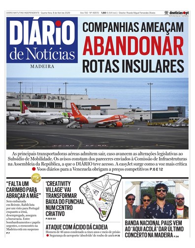 Edição do dia 8 Abril 2026 da pubicação Diário de Notícias