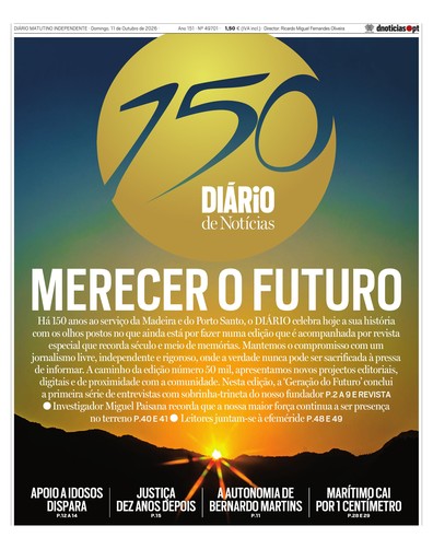Edição do dia 11 Outubro 2026 da pubicação Diário de Notícias