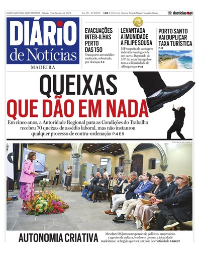 Edição do dia 17 Outubro 2026 da pubicação Diário de Notícias