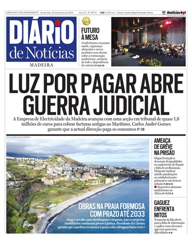 Edição do dia 22 Outubro 2026 da pubicação Diário de Notícias