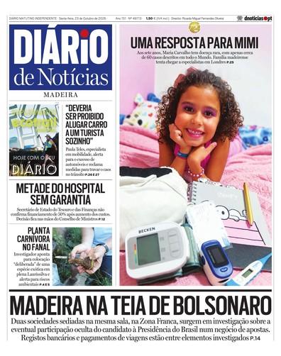 Edição do dia 23 Outubro 2026 da pubicação Diário de Notícias