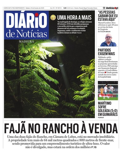 Edição do dia 24 Outubro 2026 da pubicação Diário de Notícias