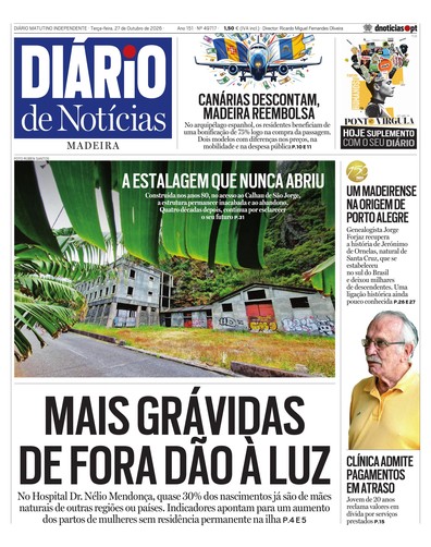 Edição do dia 27 Outubro 2026 da pubicação Diário de Notícias
