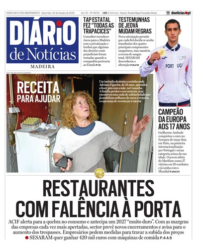 Edição do dia 30 Outubro 2026 da pubicação Diário de Notícias