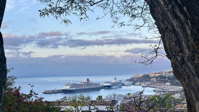 Três navios de cruzeiro movimentam milhares de passageiros no Porto do Funchal