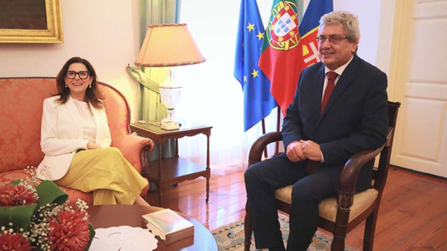 Paulo Barreto recebeu Carla Rodrigues no Palácio de São Lourenço