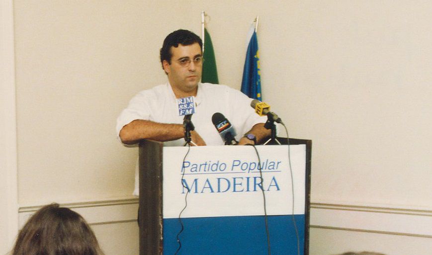 Nuno Morna numa iniciativa do CDS/PP em 1996. Foto Manuel Nicolau/Arquivo DIÁRIO