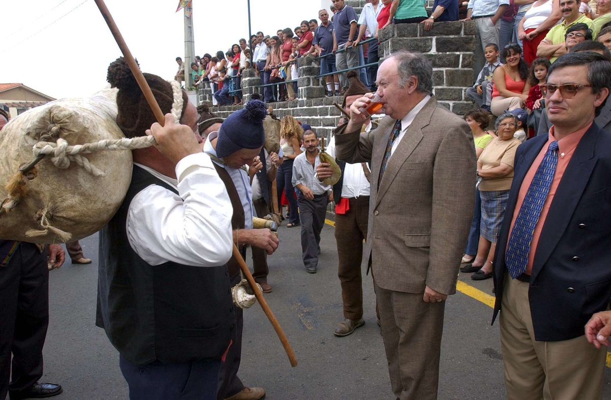 Alberto João Jardim na Festa da Uva e do Agricultor, no Porto da Cruz.&nbsp;