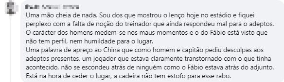 Alguns dos comentários que se podem ler nas redes sociais do clube madeirense.