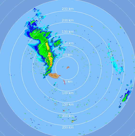 Precipitação significativa registada ao início da tarde desta quarta-feira a noroeste da Madeira