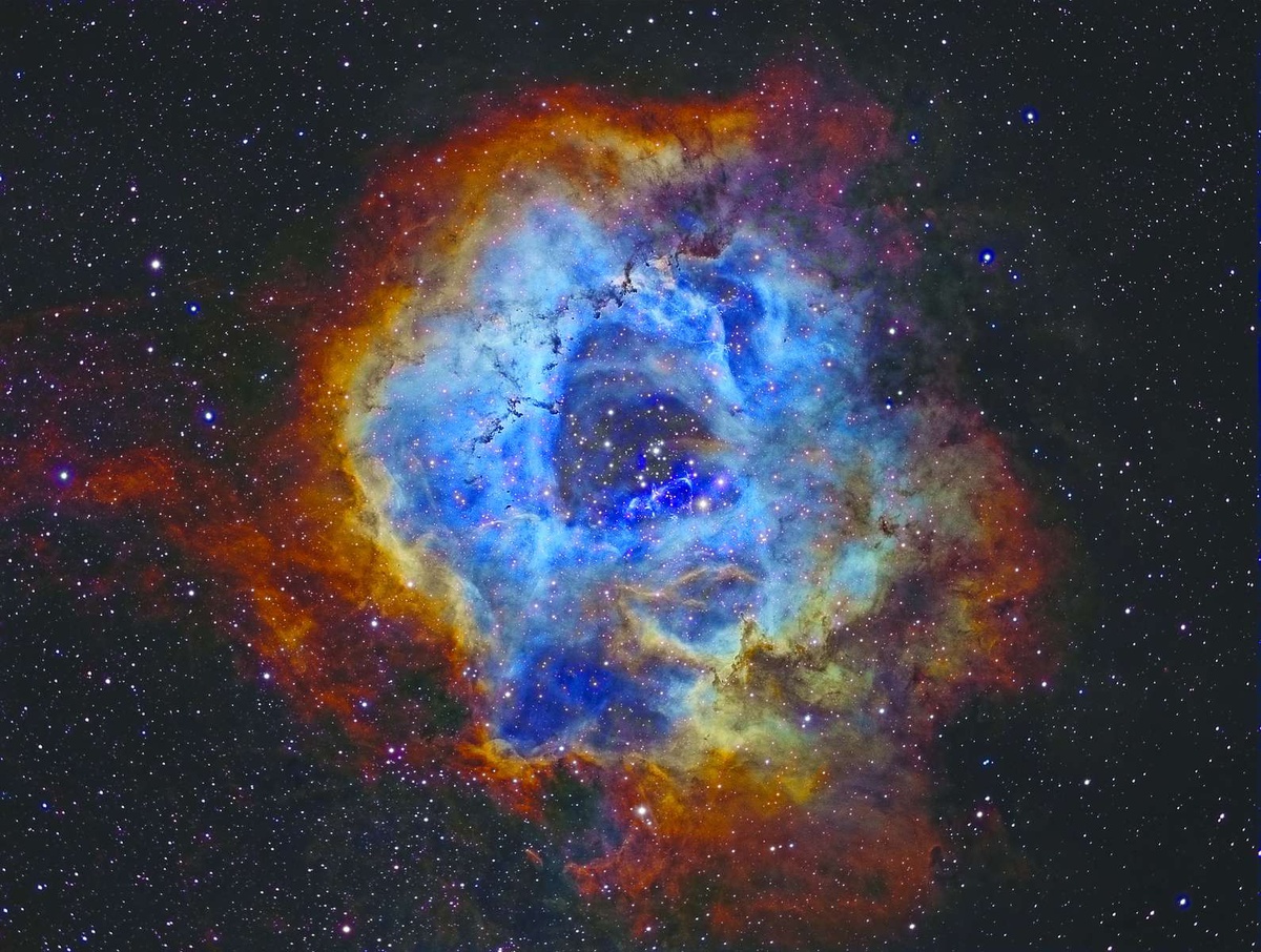 Foto de Duarte Silva, obtida com telescópio William Optics Megrez 90, a 17 de Fevereiro 2017, com um tempo de captura da fotografia de cerca de 6 horas.