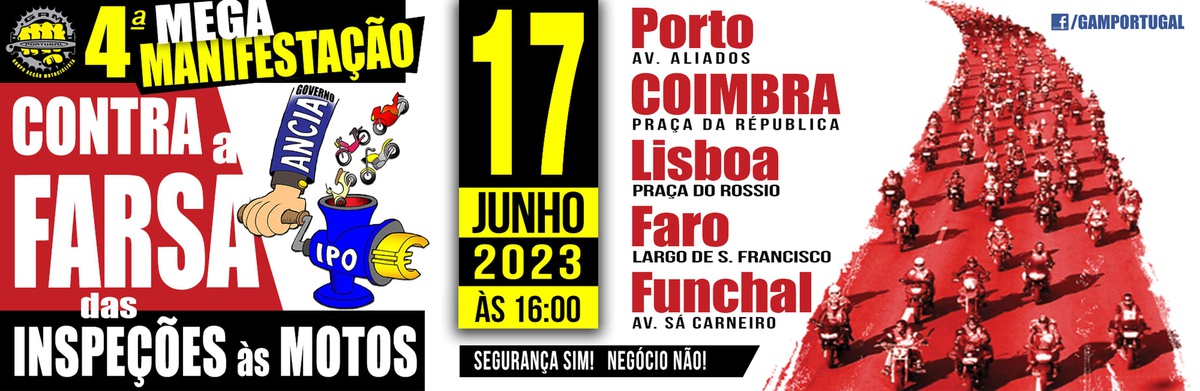 Pode consultar mais informações na página de Facebook do Grupo Acção Motociclista.