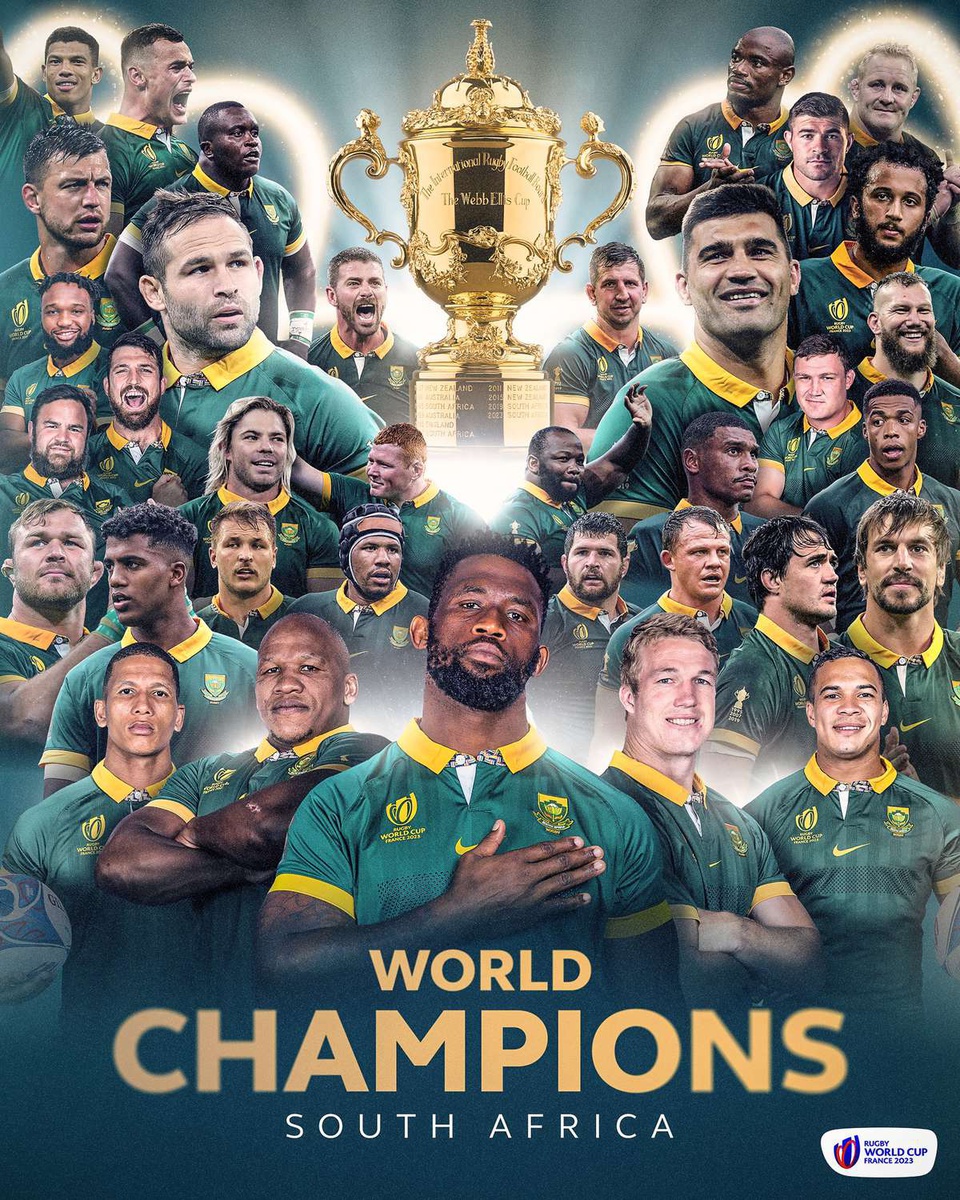 Rugby: terceiro título mundial para África do Sul