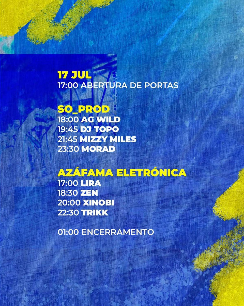 Horários das actuações no primeiro dia do festival