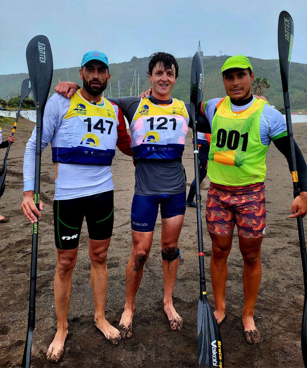 O pódio da classe SS1 absoluta com o madeirense Bernardo Pereira (n.º 001) a sagrar-se vice-campeã da Europa.