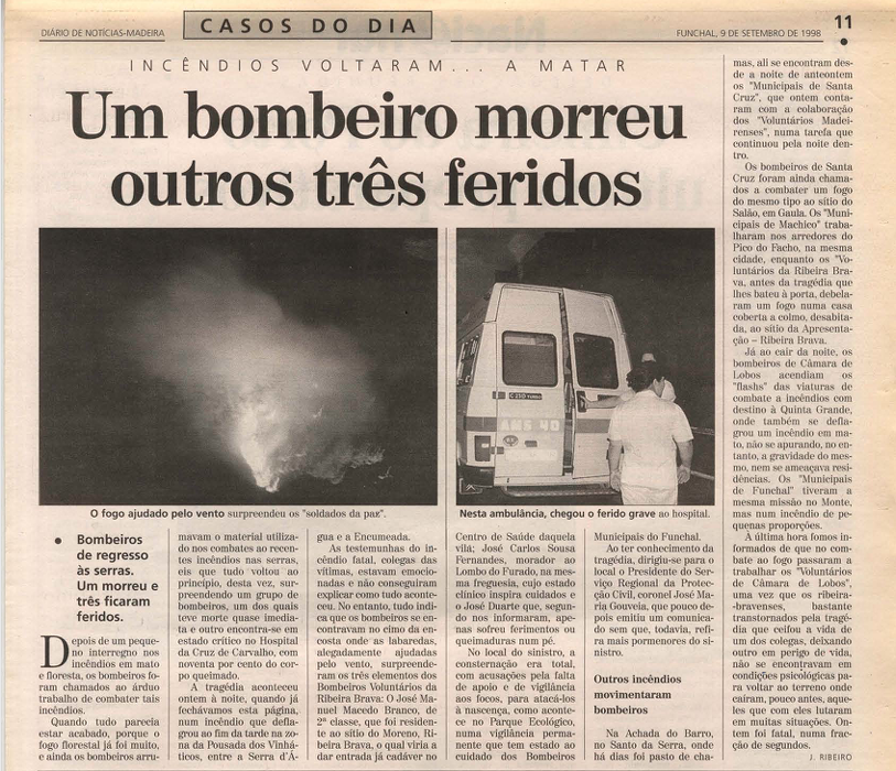 Edição do Diário do dia 9 de Setembro de 1998