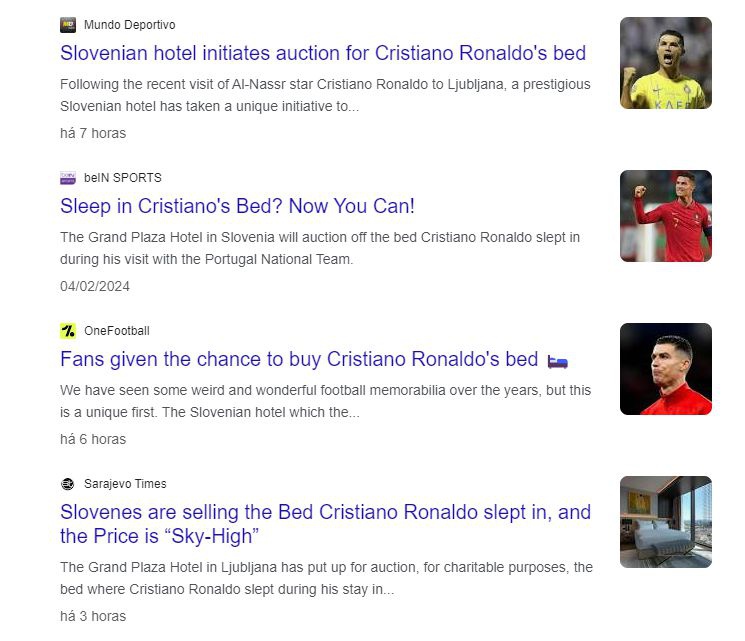 Várias notícias internacionais