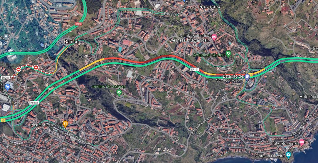 Print tirado pelas 7h40.&nbsp; &nbsp;Foto Google Maps