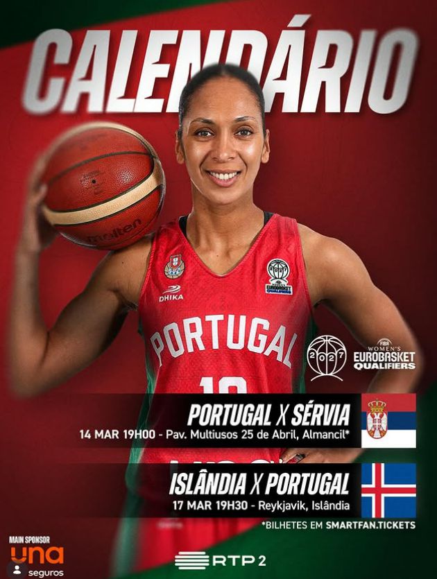 Maria João Correia foi a imagem de promoção do jogo, mas acabou por não ir a jogo.&nbsp; Foto DR/FPB