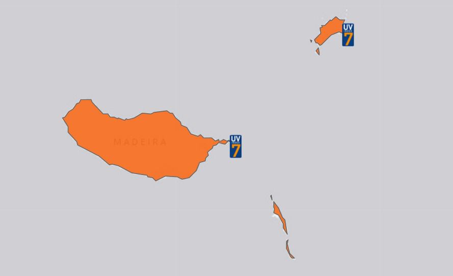 Arquipélago apresenta risco elevado de exposição aos raios UV.