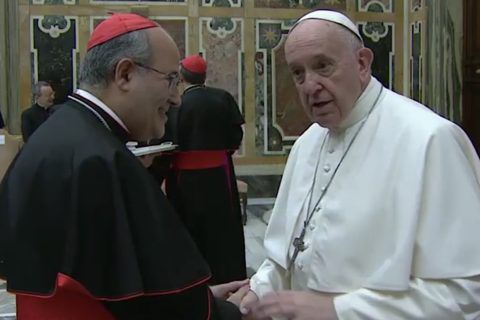 Papa Francisco com o cardeal Tolentino Mendonça