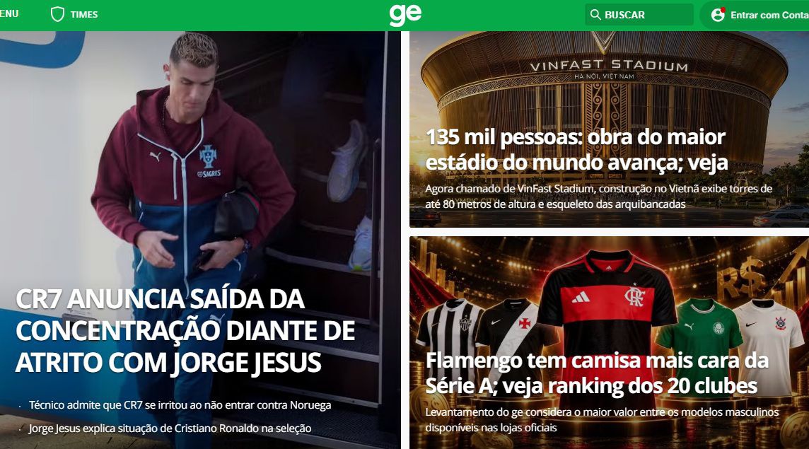 Globo Esporte, Brasil