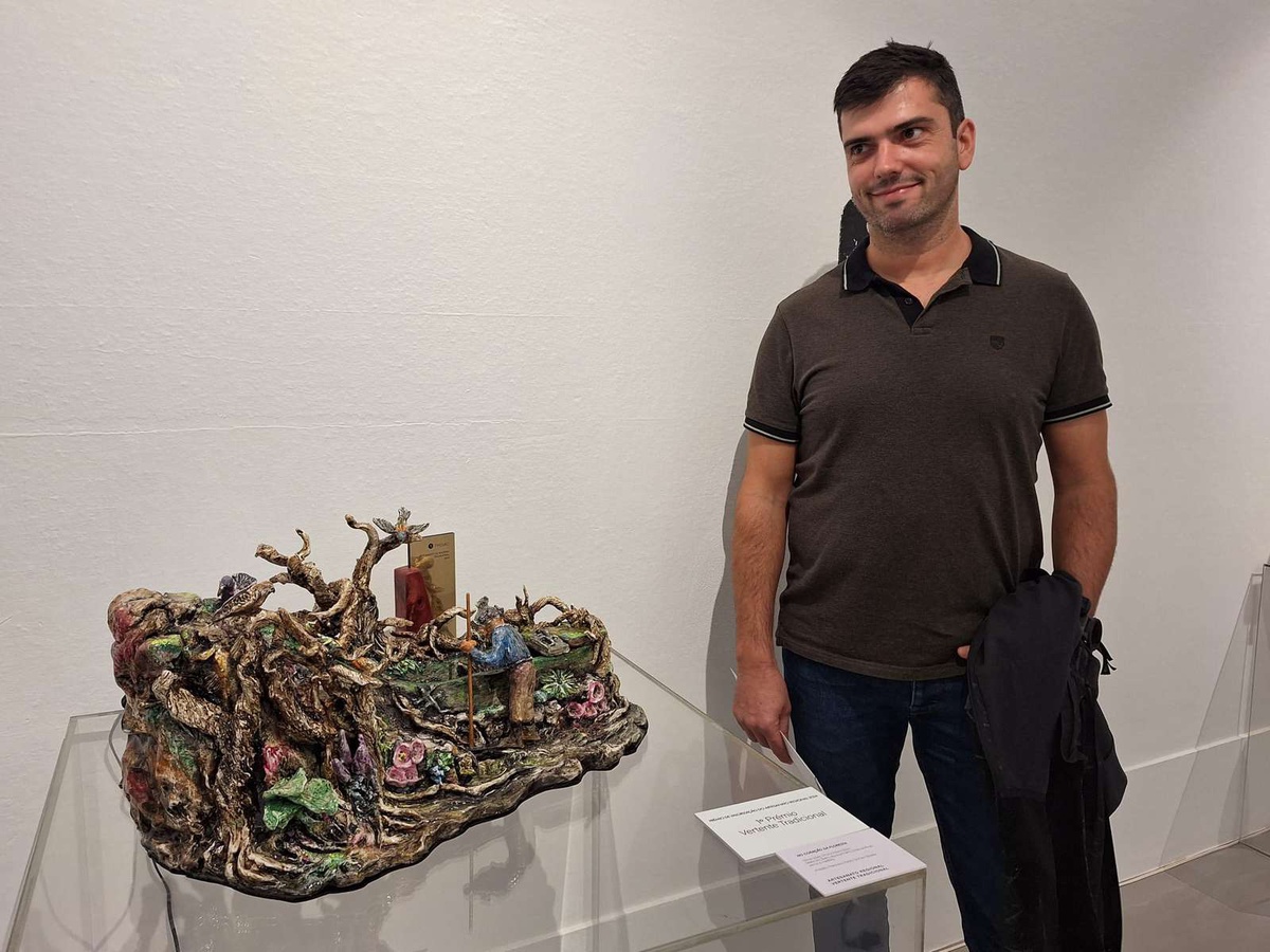 Francisco Teixeira vendeu o primeiro prémio, pelo segundo ano consecutivo, na categoria Artesanato Tradicional.&nbsp;