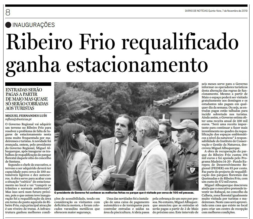 Miguel Albuquerque 'prometeu' estacionamento em 2019.&nbsp;