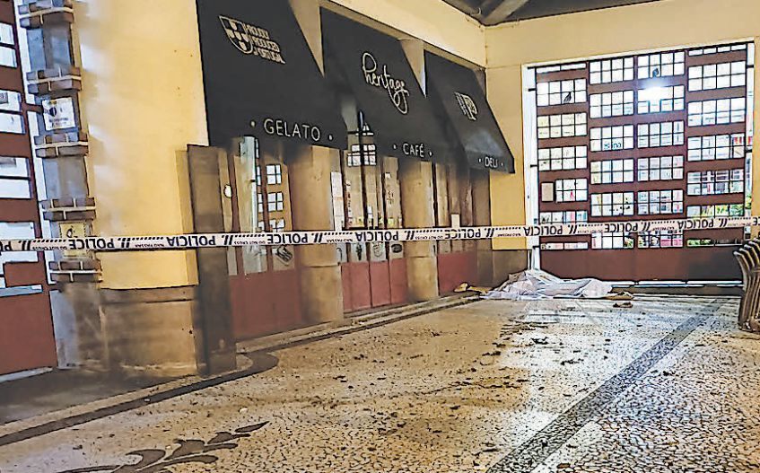 Corpo sem vida de Noé Costa foi descoberto na porta do Mercado dos Lavradores, no amanhecer de 2 de Fevereiro.