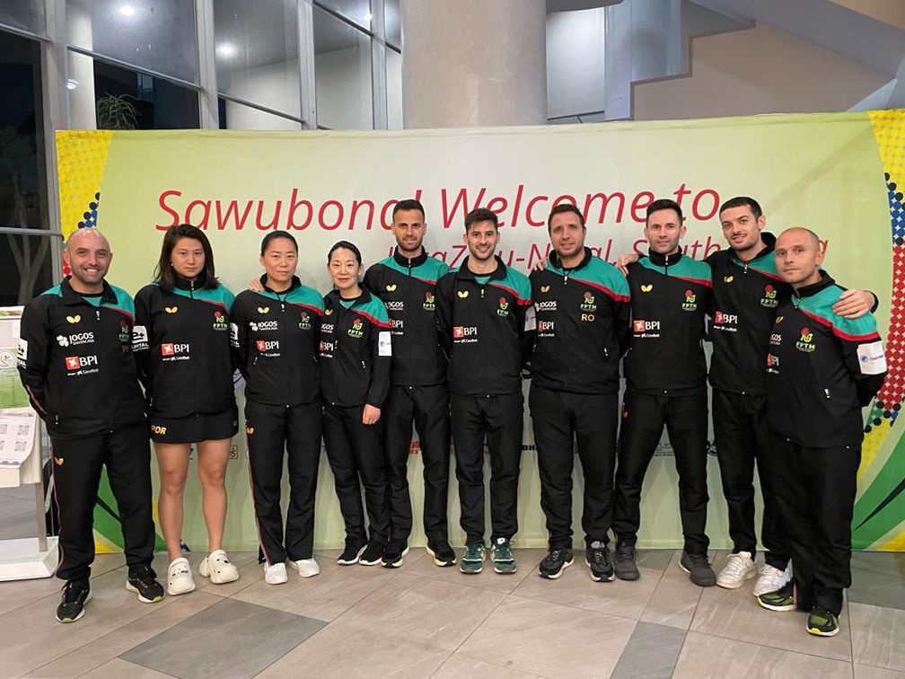 A foto da comitiva portuguesa nos Mundiais de Durban. Foto FPTM