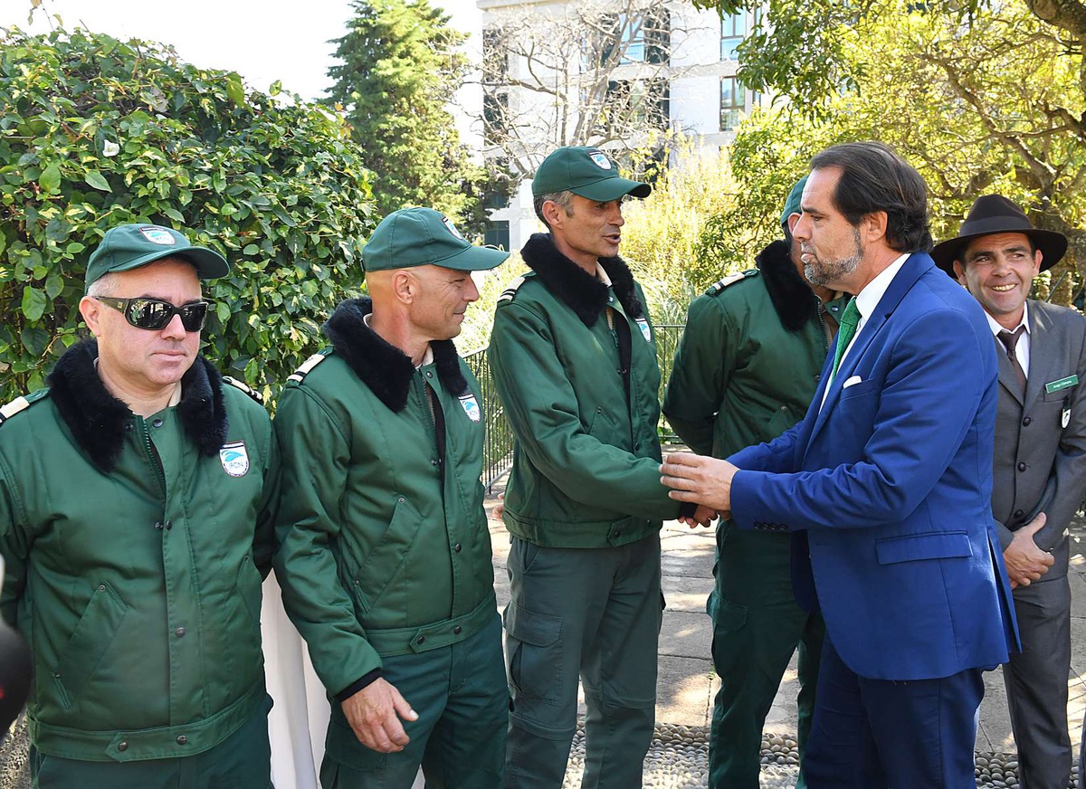 Vigilantes da natureza da Madeira, na cerimónia comemorativa do Dia Nacional, em 2020.