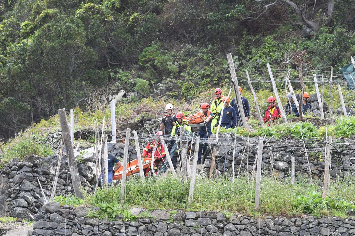 Recuperação do corpo de Laurent Blond até à estrada