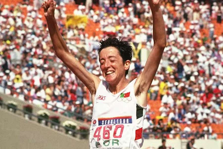 Em 1988, Rosa Mota venceu a maratona nos Jogos Olímpicos, na Coreia do Sul.
