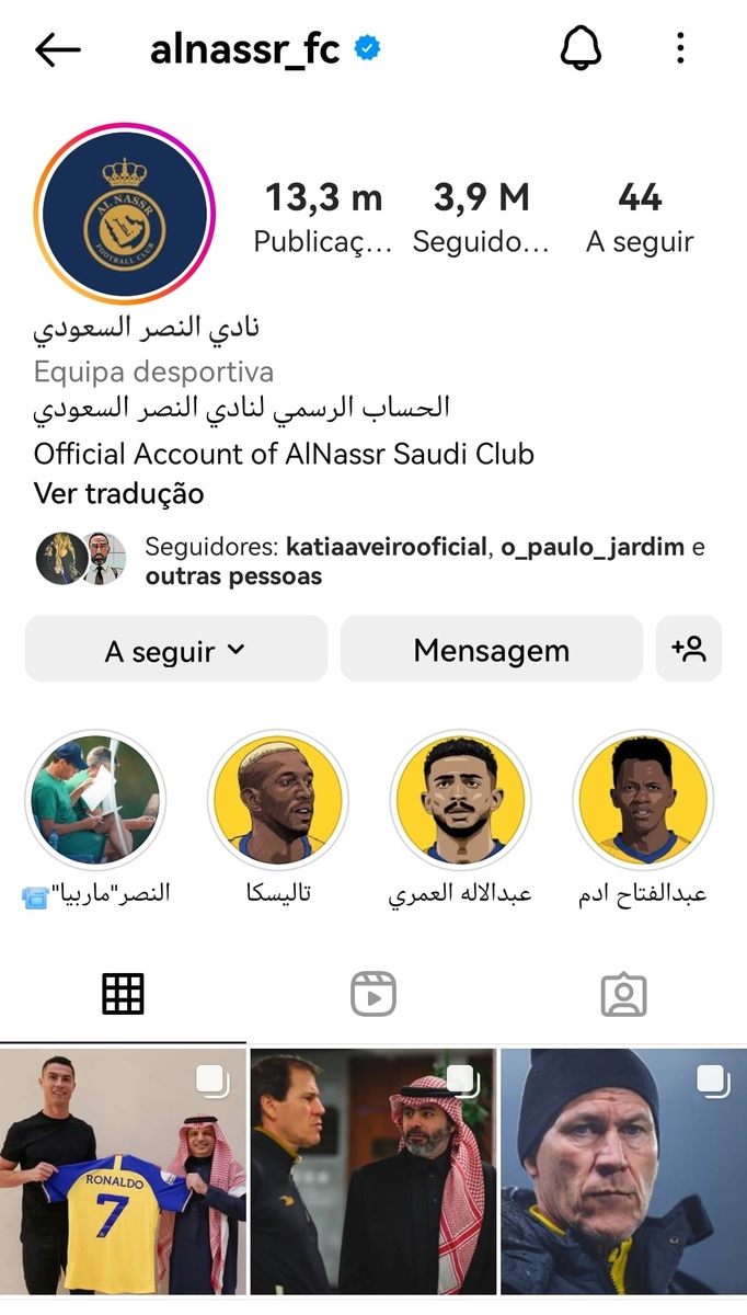 O efeito Cristiano Ronaldo. O Al-Nassr agora tem mais seguidores