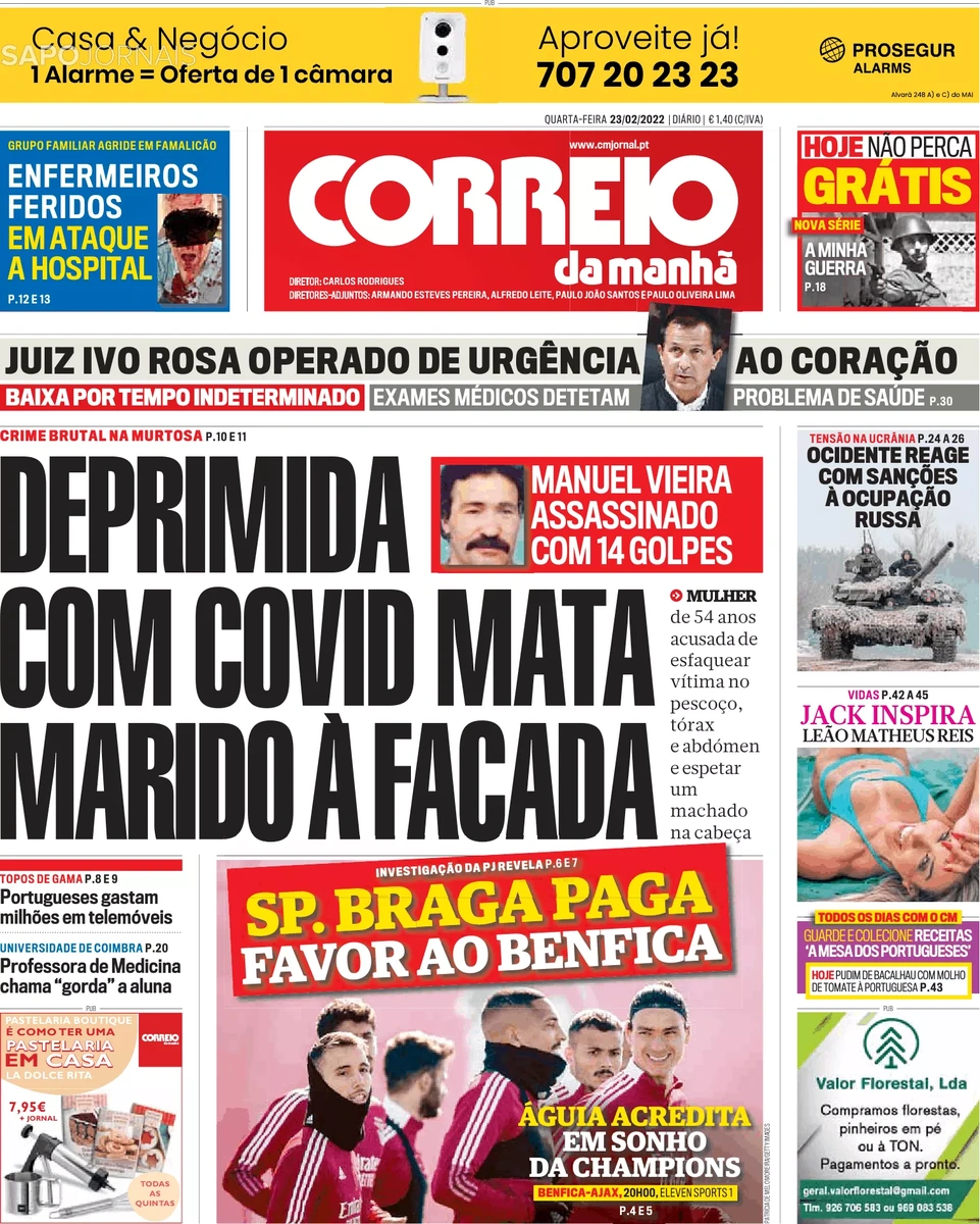 Terça-feira, 11 de abril de 2023 - Capas - Jornal Record