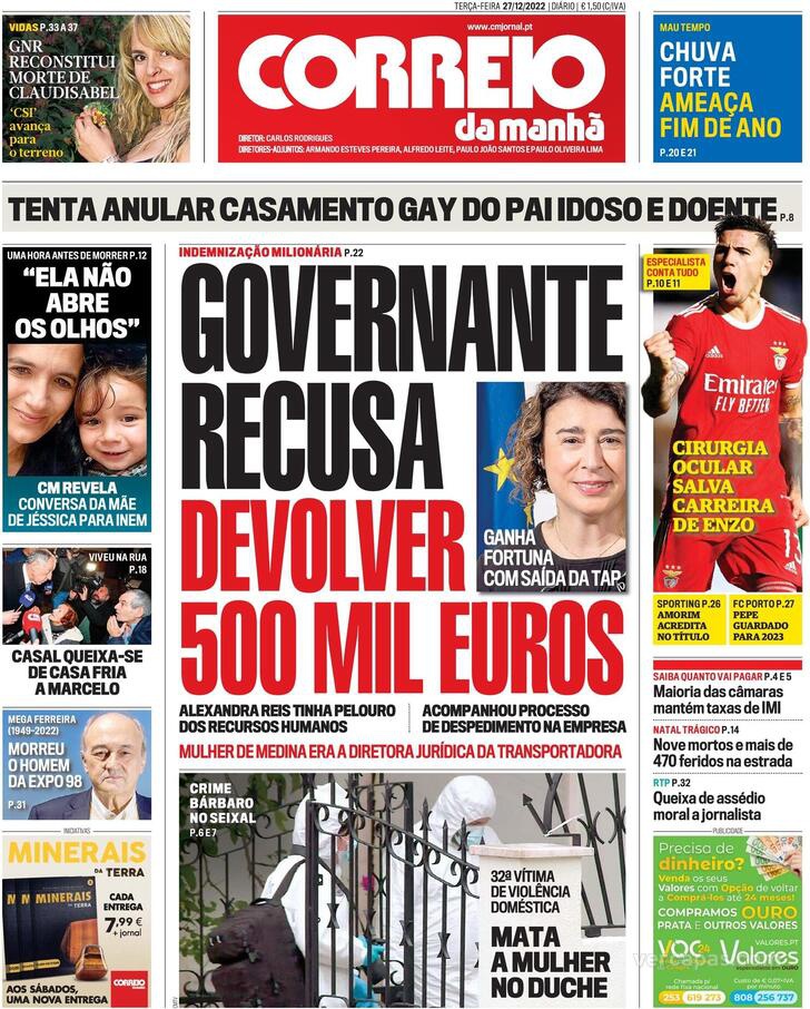 Capa Jornal O Jogo - 25 fevereiro 2023 