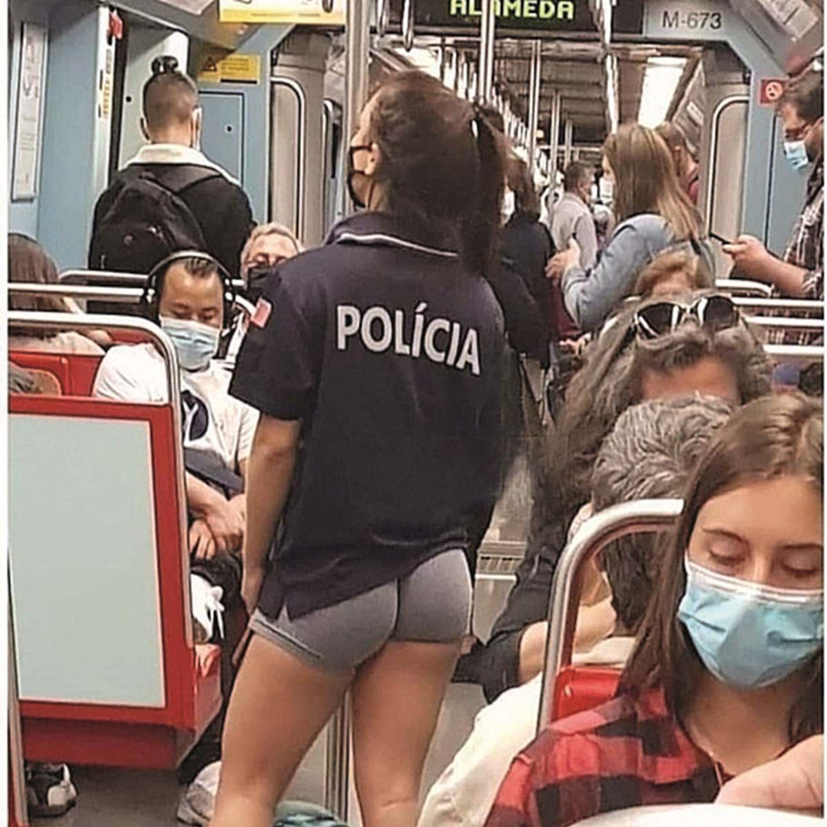Imagem captada no metro de Lisboa, em Maio deste ano.
