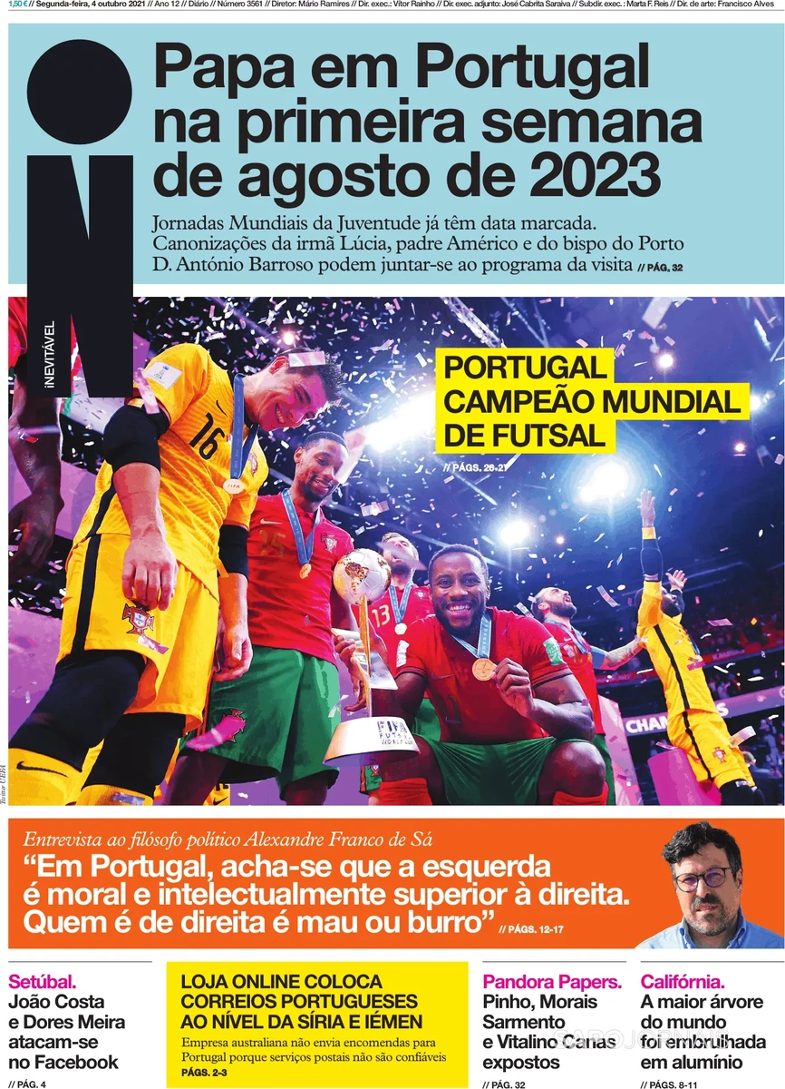 Portugal é campeão mundial de futsal pela primeira vez - Desporto - Jornal  de Negócios