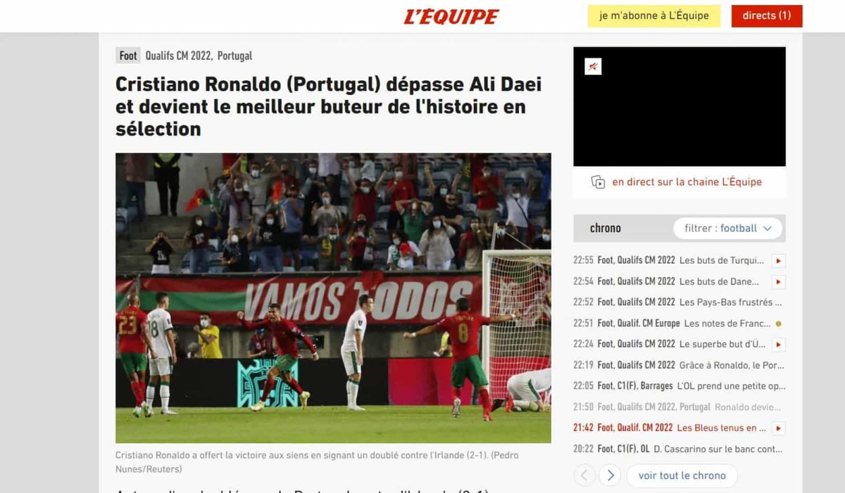 A lenda não tem fim. Imprensa mundial rendida ao novo feito de CR7 - Canal  Portugal