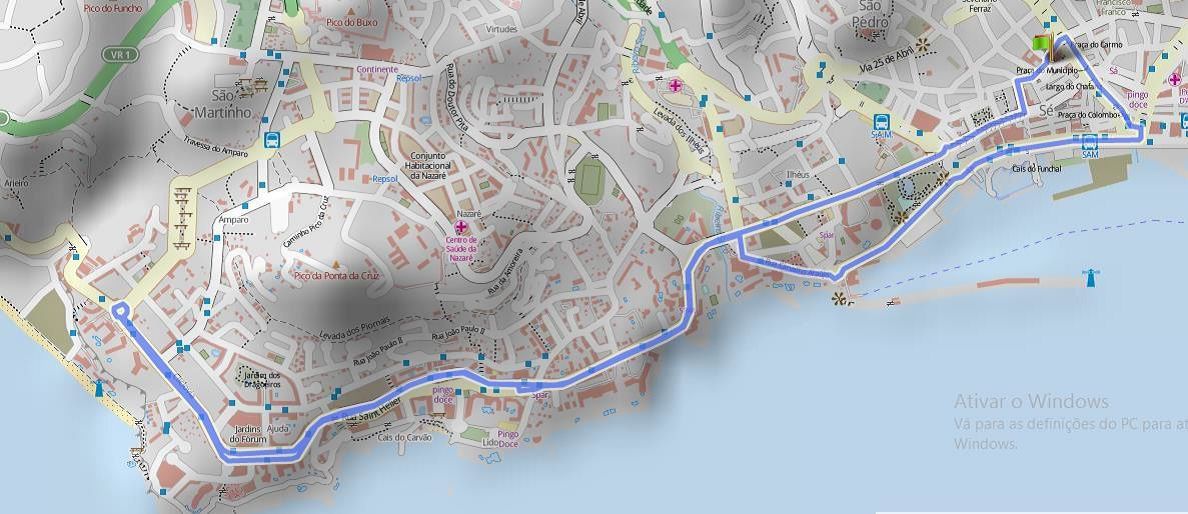 Partida do Largo do Município – Avenida Zarco –
Avenida Arriaga – Rotunda? - Avenida do Infante – Estrada Monumental (Ciclovia)
– Rotunda Assicom – Estrada Monumental (Ciclovia) – Rua Carvalho Araújo –
Avenida Sá Carneiro – Avenida do Mar e das Comunidades Madeirenses – Praça da
Autonomia – Rua 31 de Janeiro - Rua do Marquês do Funchal – Término no
Largo do Município.