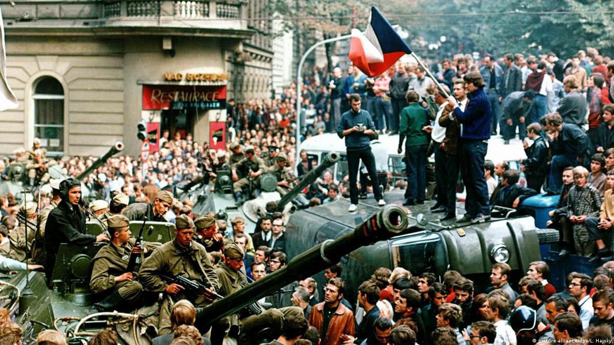 Primavera de Praga, em 1968.