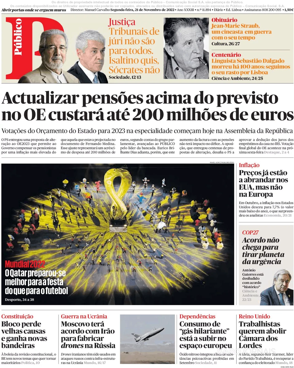 Jornal de Leiria - Portugal dá hoje o pontapé de saída no Mundial do Catar