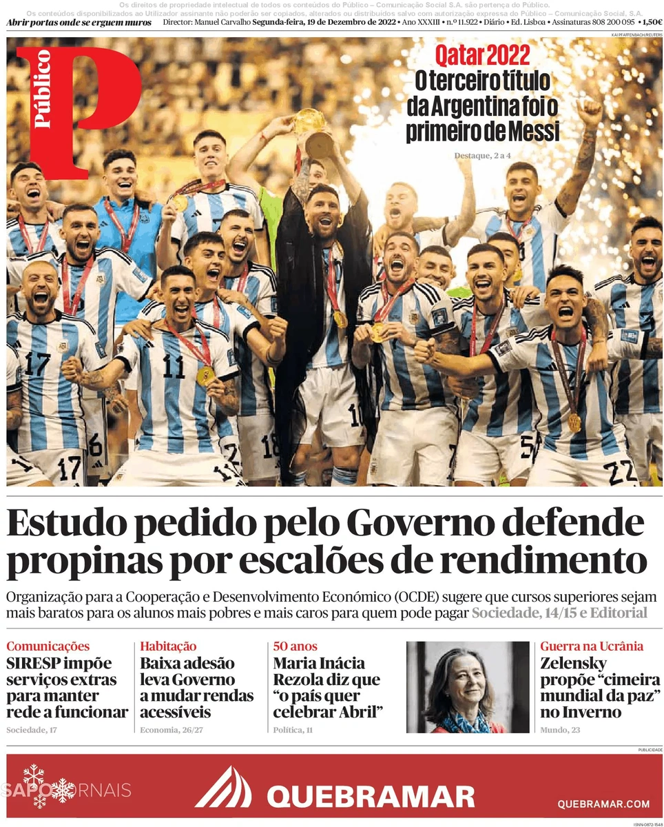 Segunda-feira, 21 de março de 2022 - Capas - Jornal Record