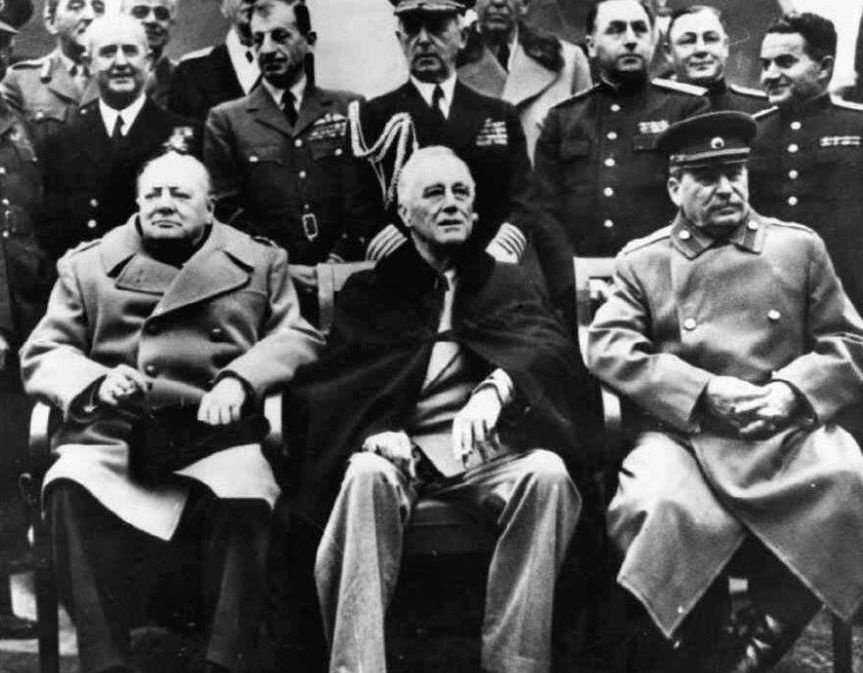 Os três grandes líder mundiais após a II Guerra.